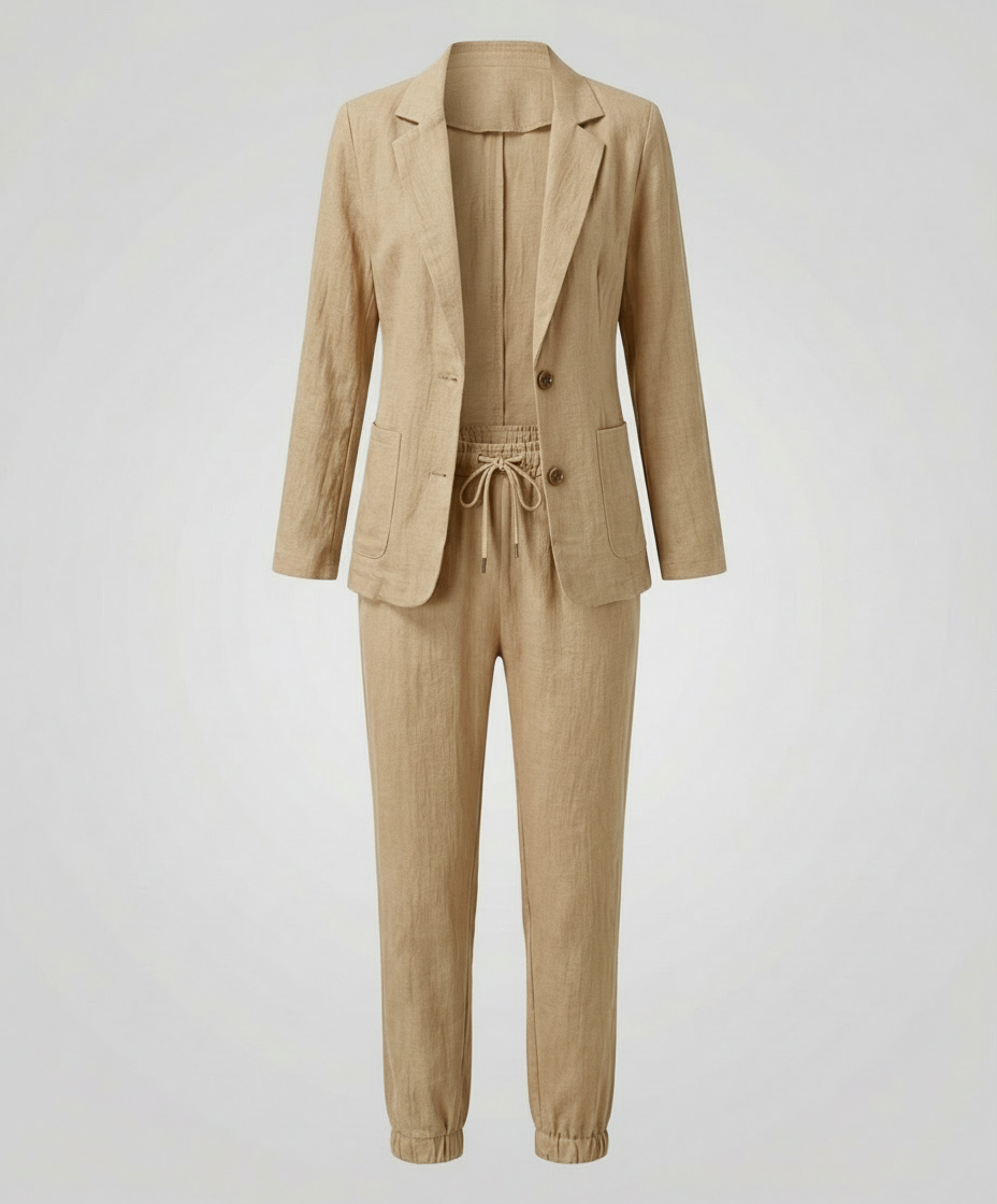 Elegant Blazer Jogger Women's Set | Heidi-Mode