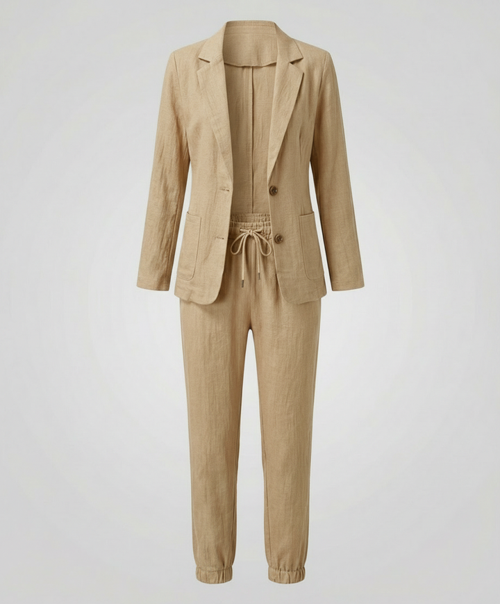 Elegant Blazer Jogger Women's Set | Heidi-Mode