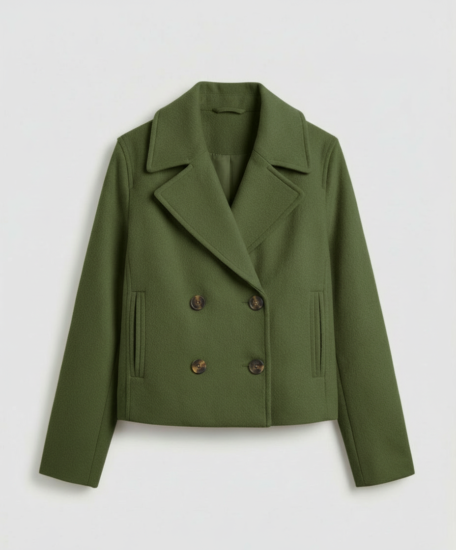 Short double-breasted women's jacket