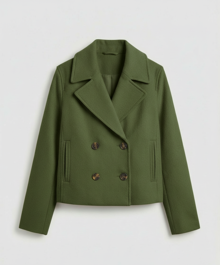 Short double-breasted women's jacket