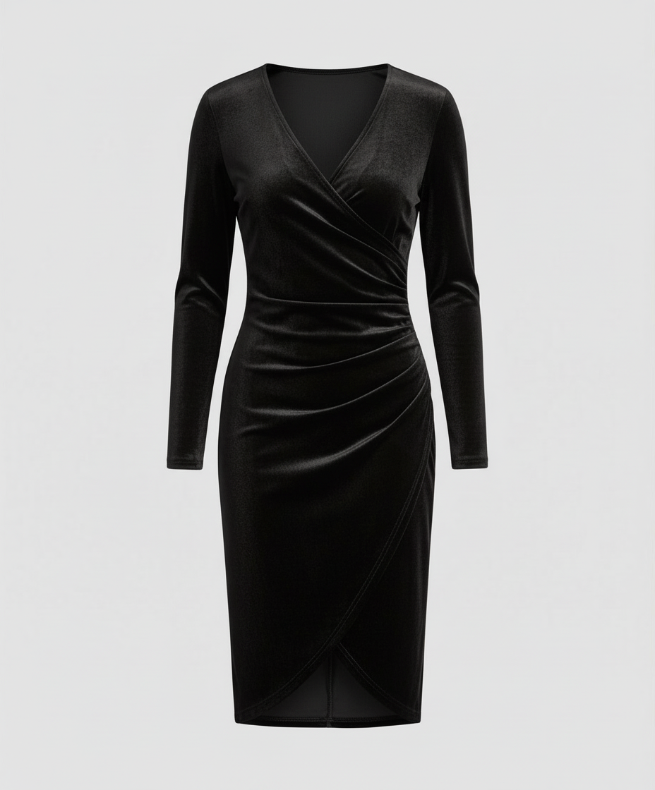 Elegant women's velvet dress