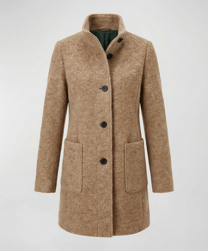 Elegant Vintage Wool Coat Women