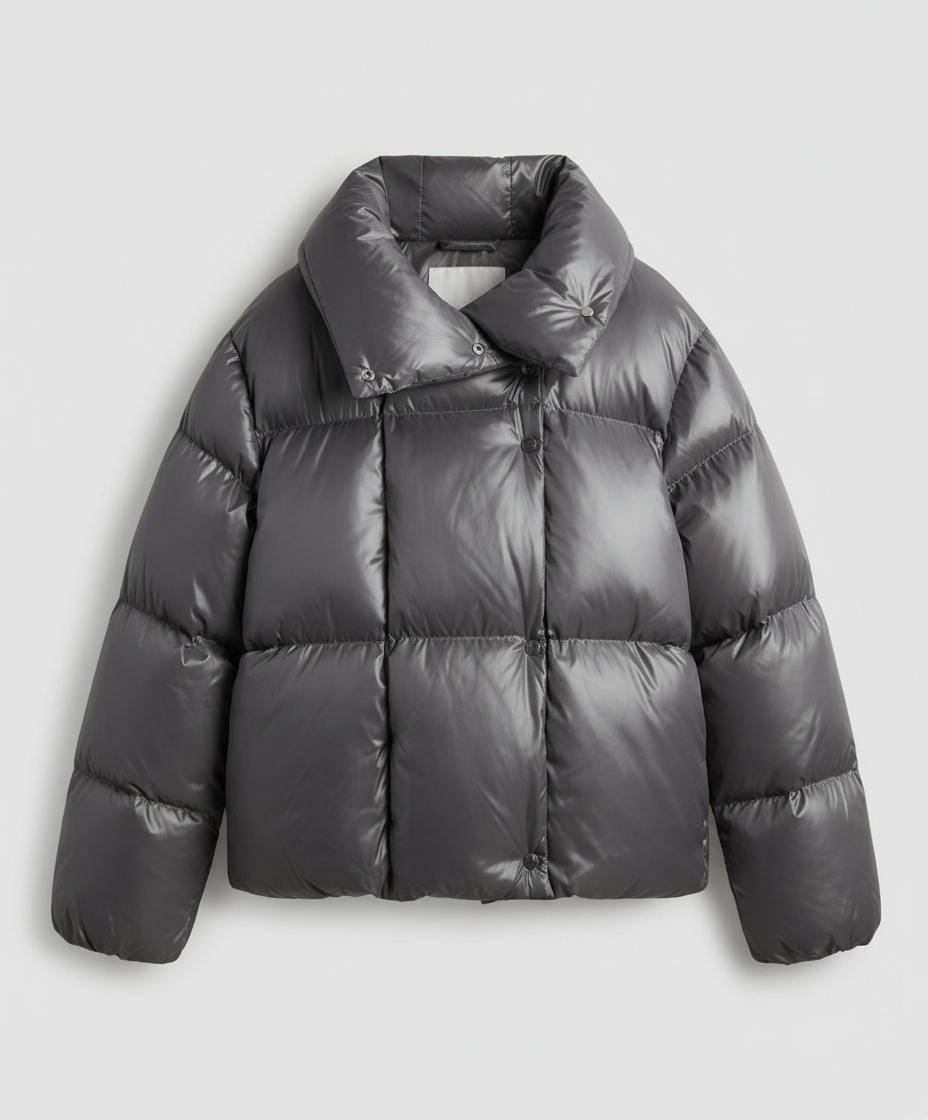 Short Down Coat Women's Hood