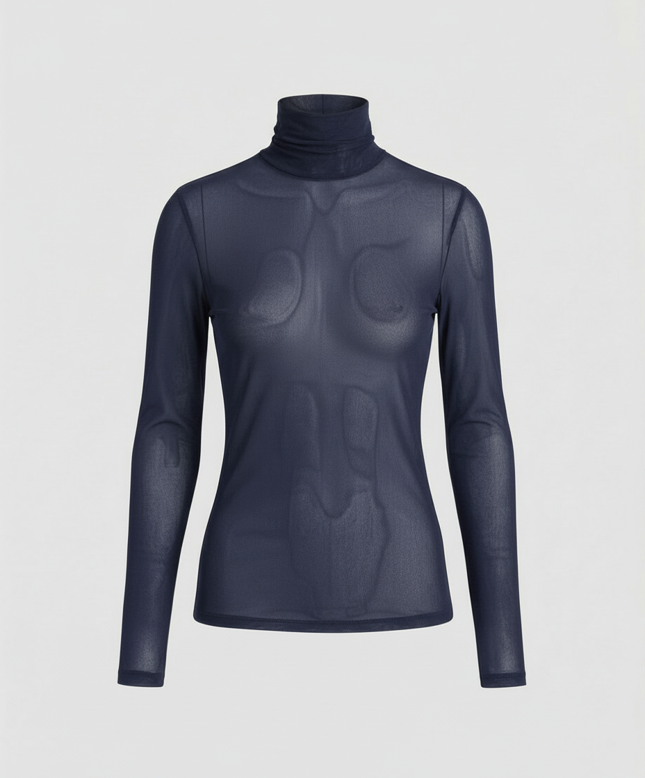 Transparent Turtleneck Blouse Women | Mune Fashion