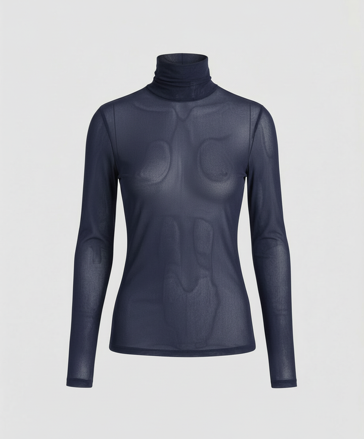 Transparent Turtleneck Blouse Women | Mune Fashion