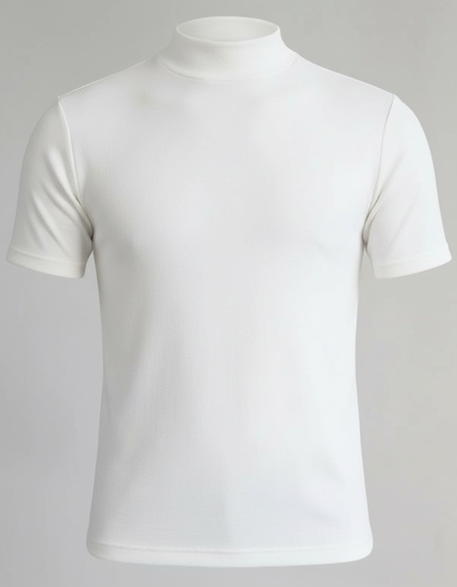 Roll-neck Slim Fit Men's Shirt