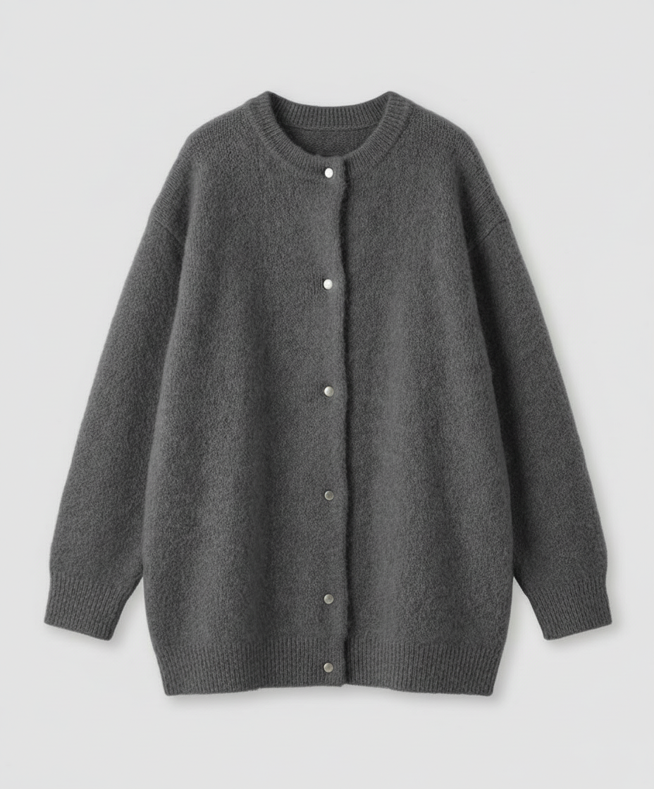 Elegant fine knit cardigan women comfort