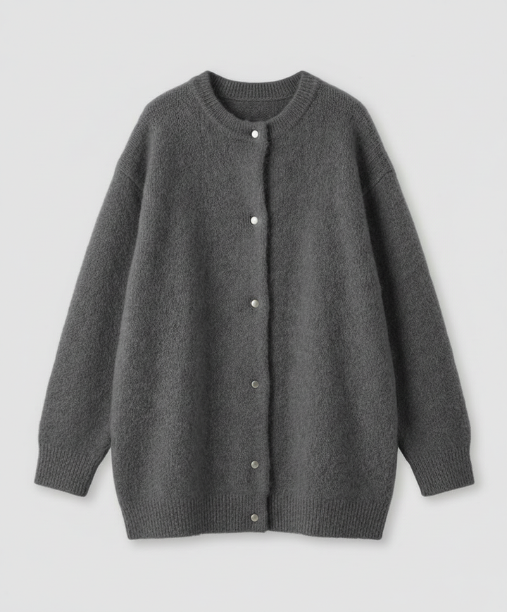 Elegant fine knit cardigan women comfort