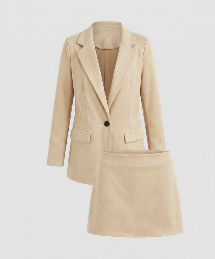 Elegant Wild Blazer Skirt Set | Mune Fashion