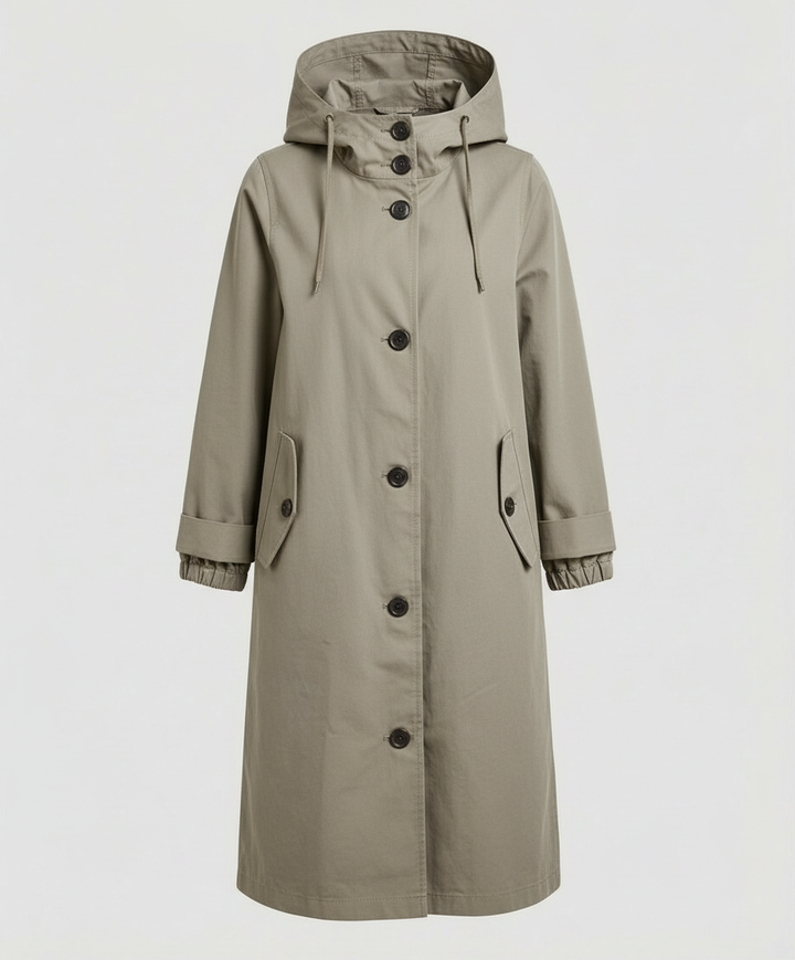 Comfortable Rain Trench Coat Women Hood | Heidi Fashion