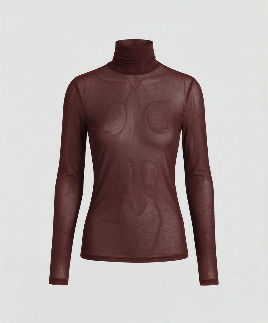 Transparent Turtleneck Blouse Women | Mune Fashion