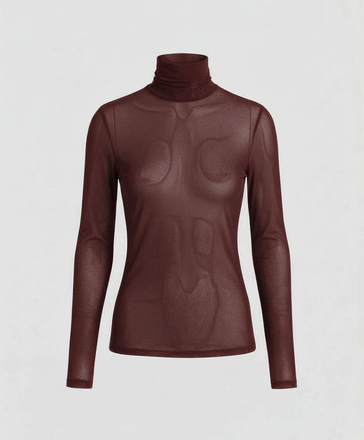 Transparent Turtleneck Blouse Women | Mune Fashion