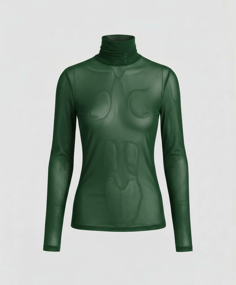 Transparent Turtleneck Blouse Women | Mune Fashion