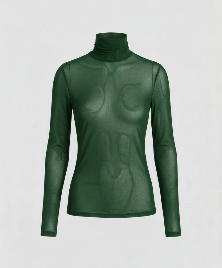 Transparent Turtleneck Blouse Women | Mune Fashion