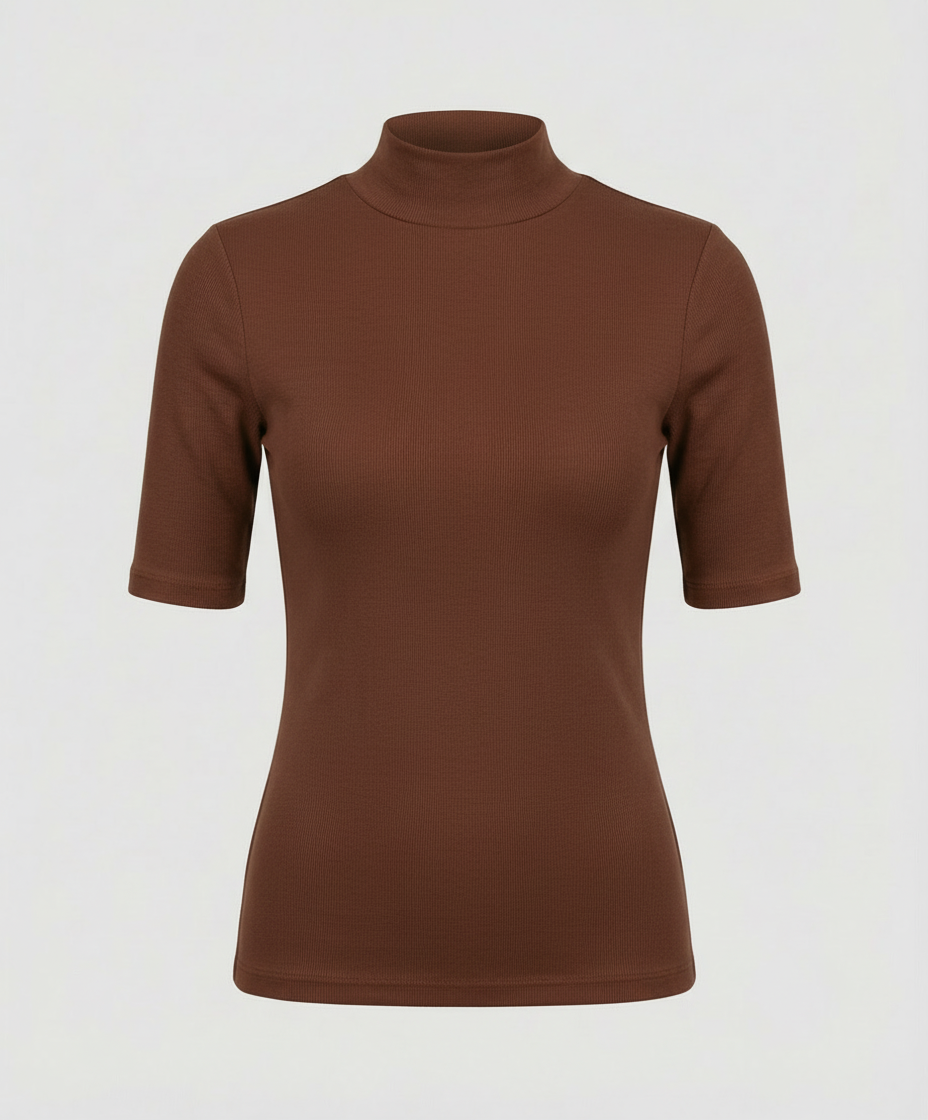 Fine knit seamless turtleneck sweater women