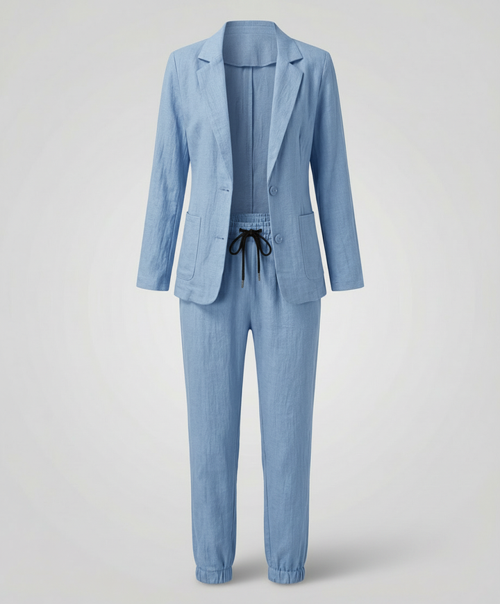 Elegant Blazer Jogger Women's Set | Heidi-Mode