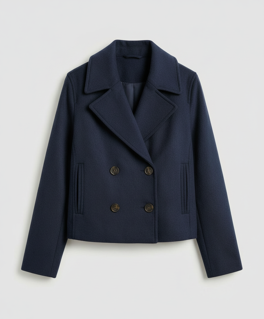 Short double-breasted women's jacket