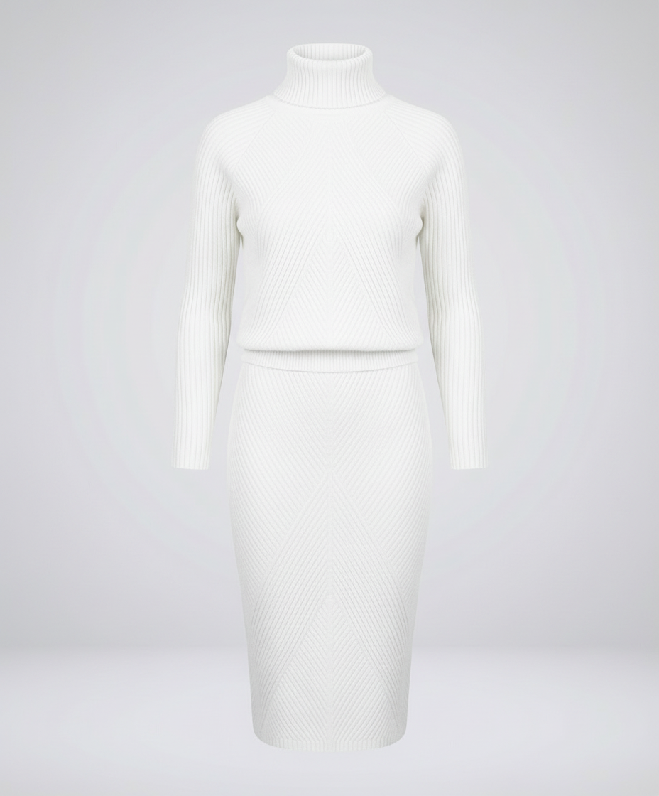Cozy knitted dress women