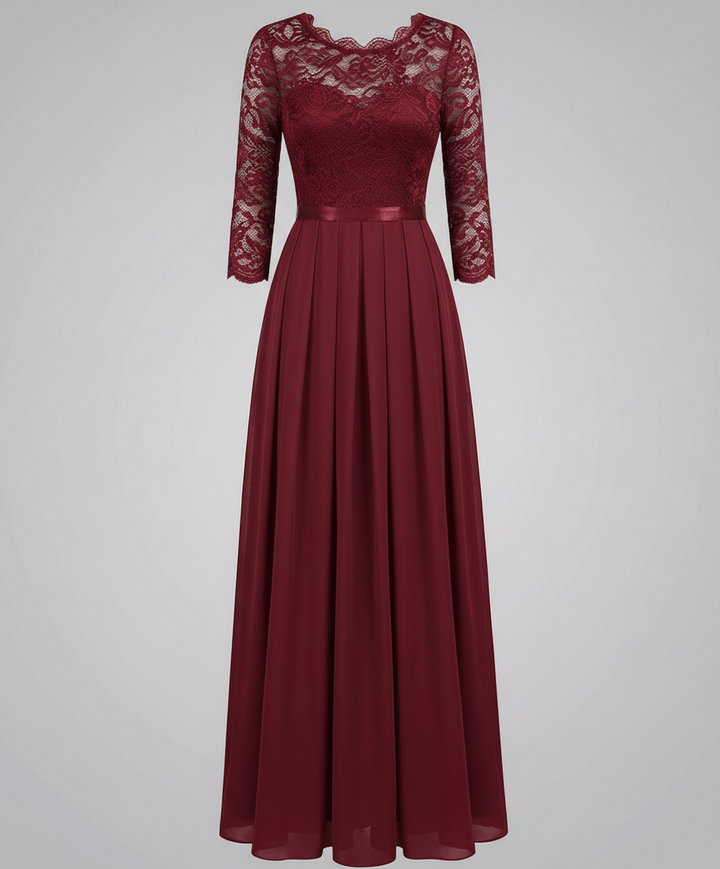 Elegant lace bridesmaid dress