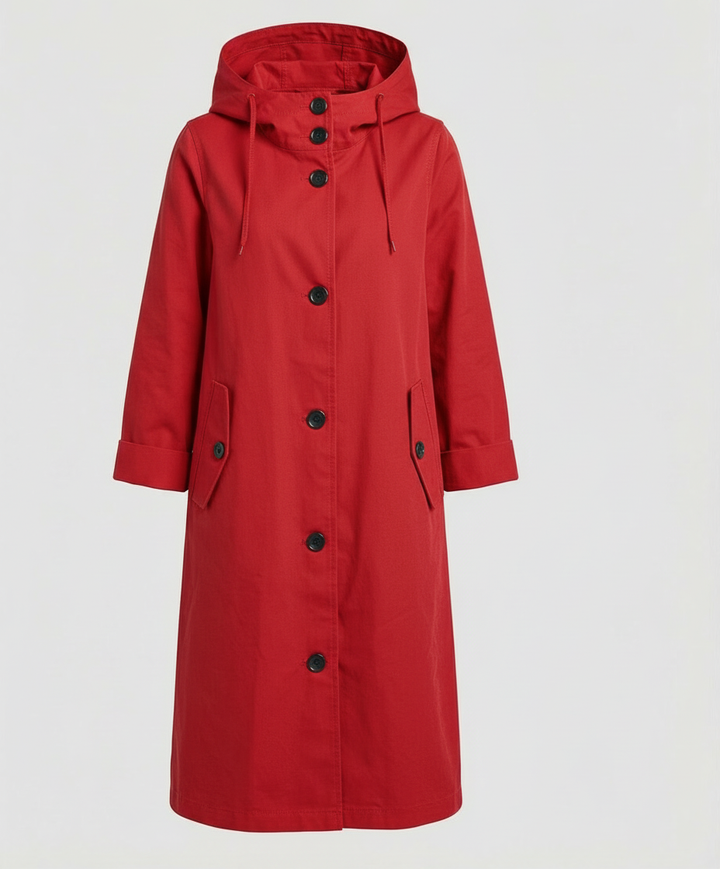 Comfortable Rain Trench Coat Women Hood | Heidi Fashion