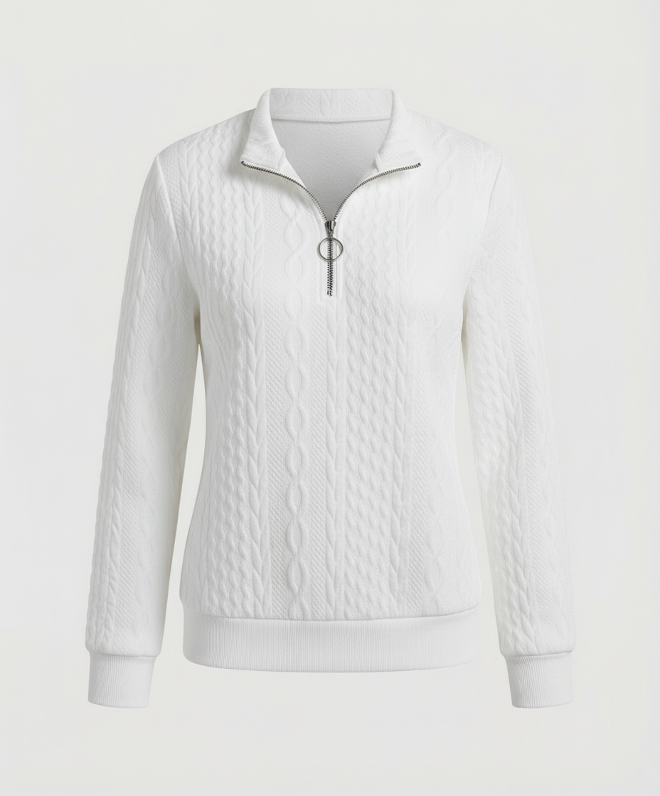Textured Knit Casual Sweater Women