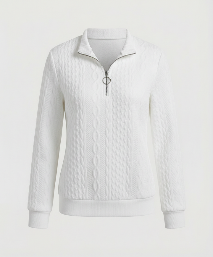 Textured Knit Casual Sweater Women