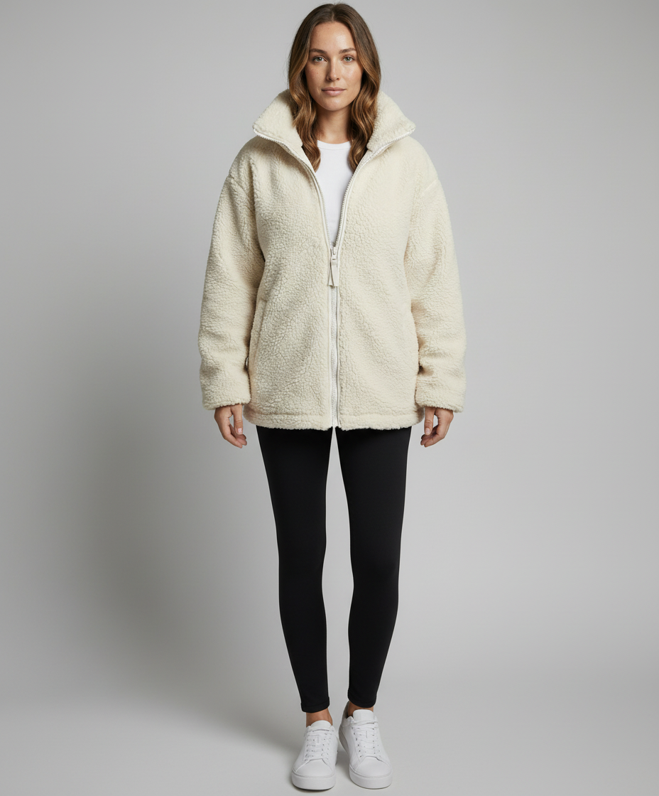 Womens Oversized Fleece Jacket Warm