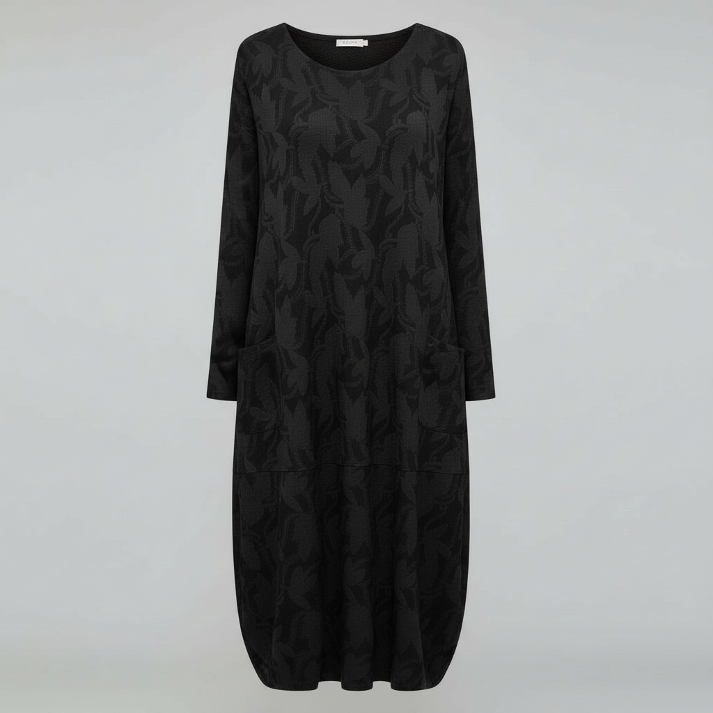 Luxurious Winter Dress Print Elegant Comfort