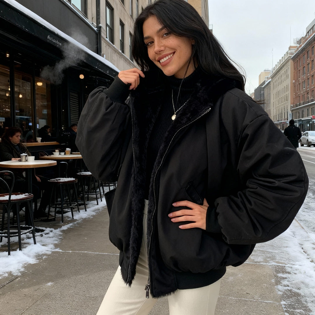 Mune | Thermo Comfort Oversized Fleece Winter Coat Women