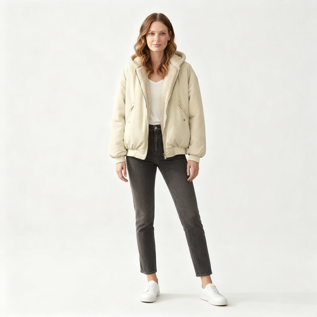 Comfortable Oversized Winter Jacket Women Comfort Warm Fleece Look
