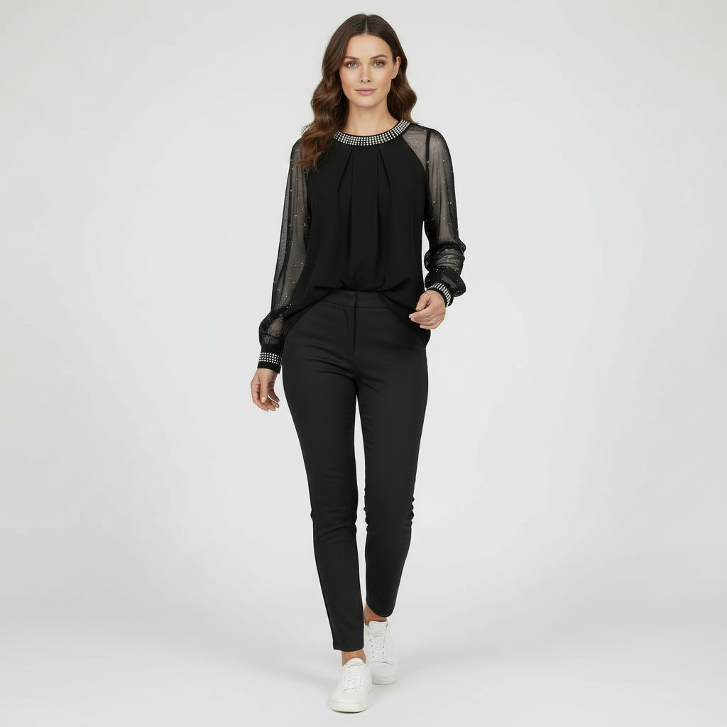 Mesh Sequin Women's Top