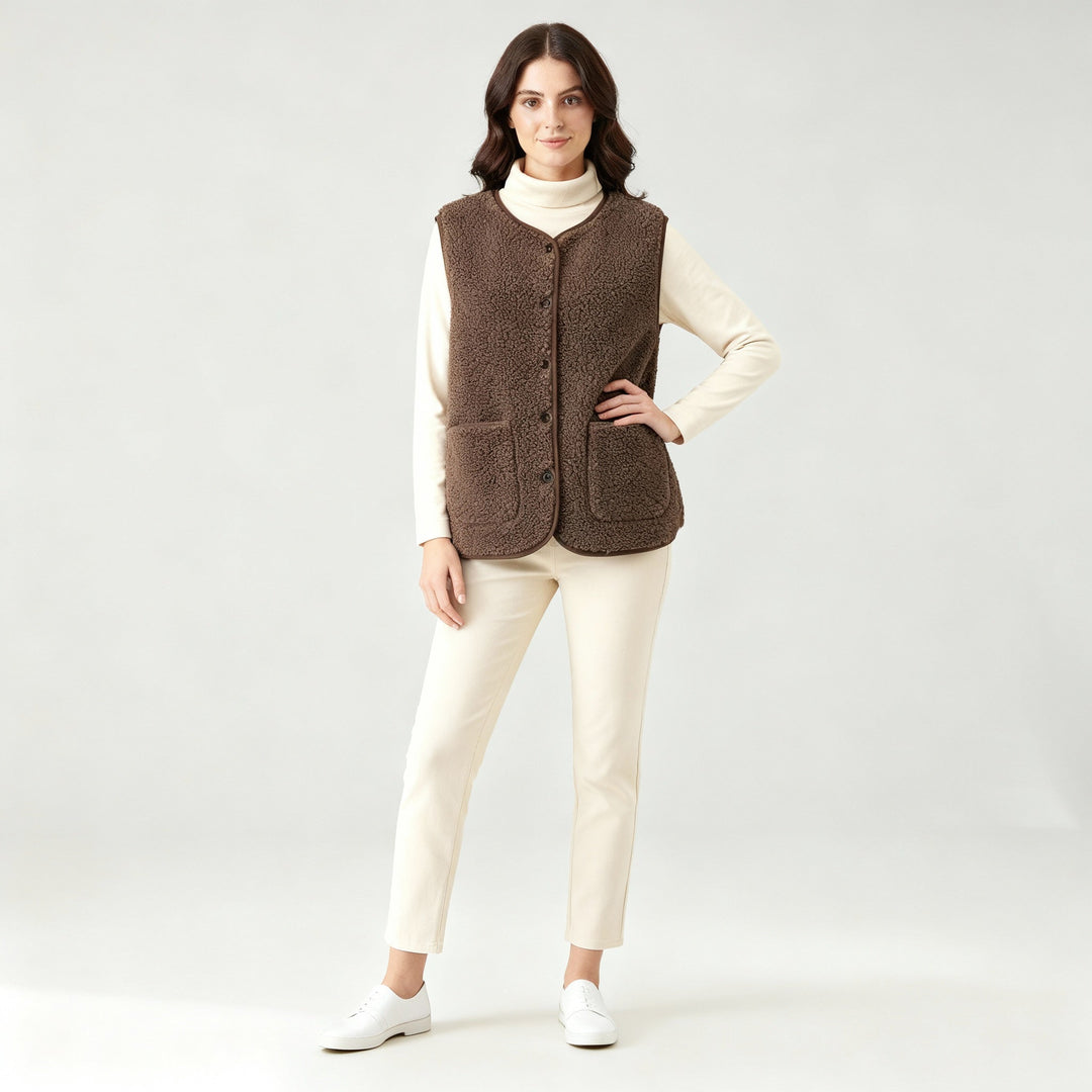 Winter Warm Elegant Fleece Vest Women