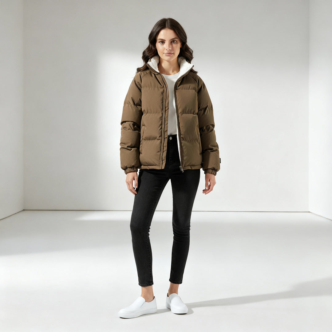Warm Fleece lined Lightweight Puffer Jacket Women | Mune Fashion