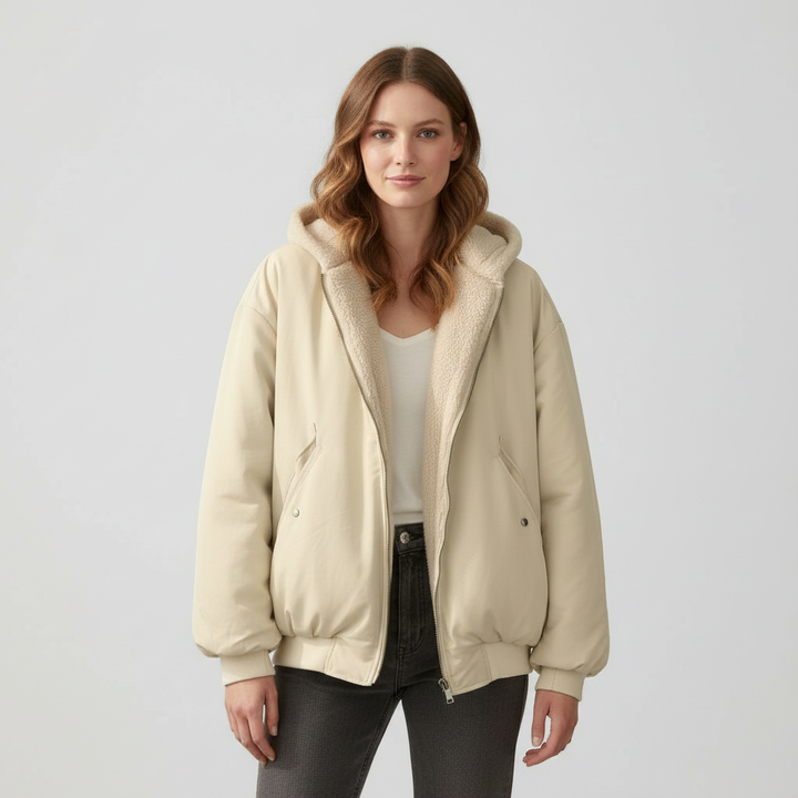 Comfortable Oversized Winter Jacket Women Comfort Warm Fleece Look
