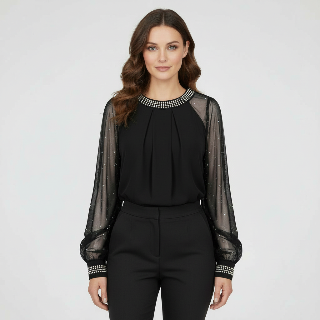 Mesh Sequin Women's Top