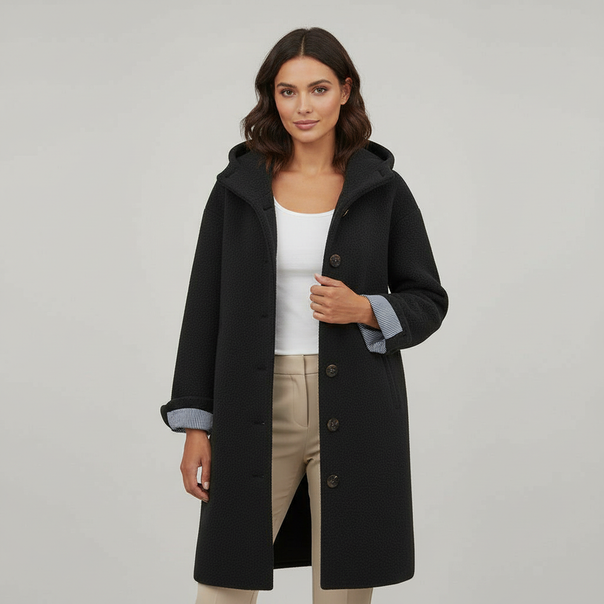 Elegant Winter Coat Women Comfort Long Coat Fleece