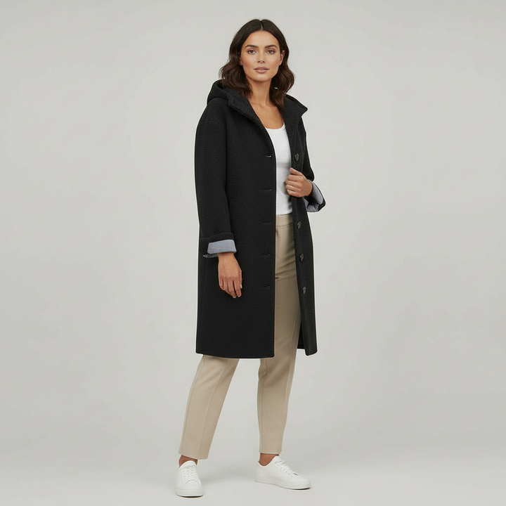 Elegant Winter Coat Women Comfort Long Coat Fleece
