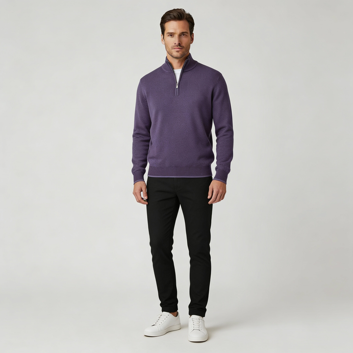 Elegant Merino Comfort Sweater Women Zipper Modern Knitwear