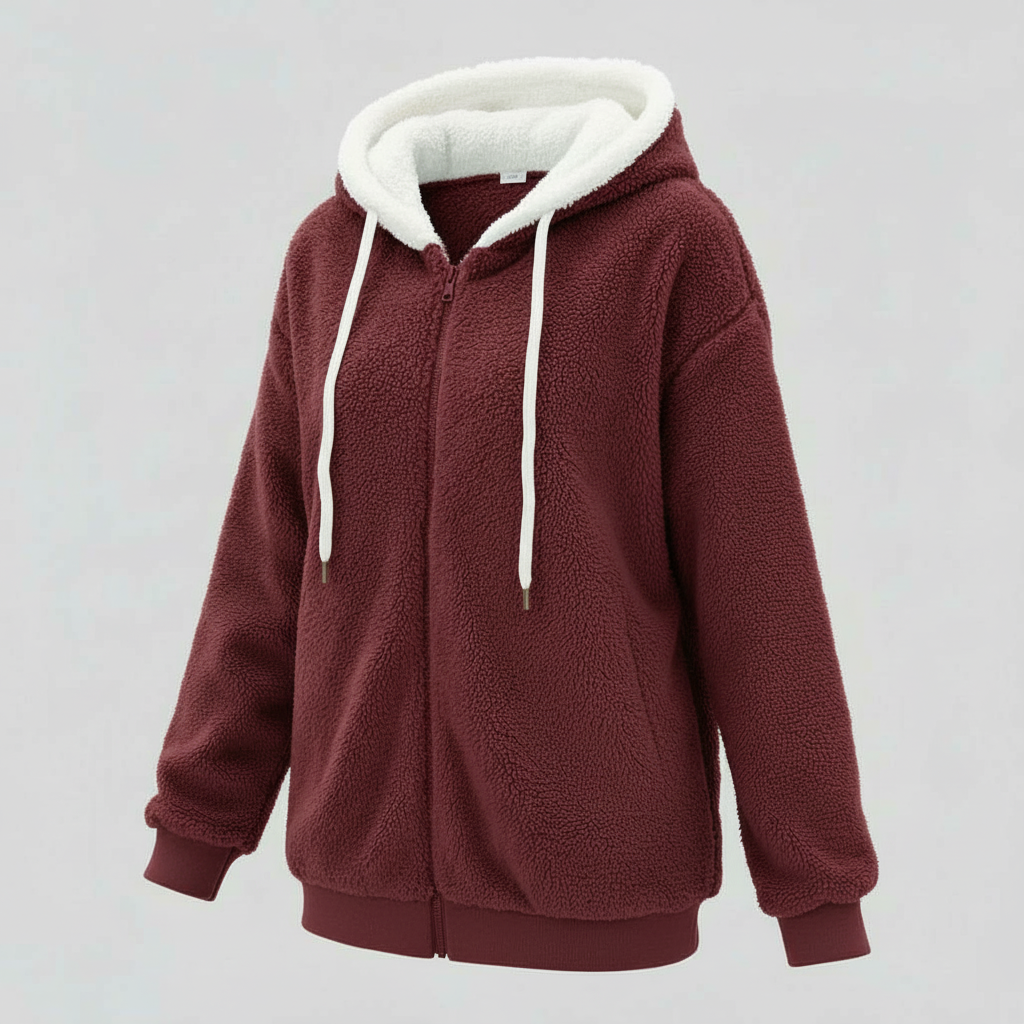 Extra warm teddy hooded sweater