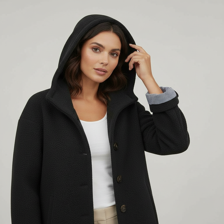 Elegant Winter Coat Women Comfort Long Coat Fleece