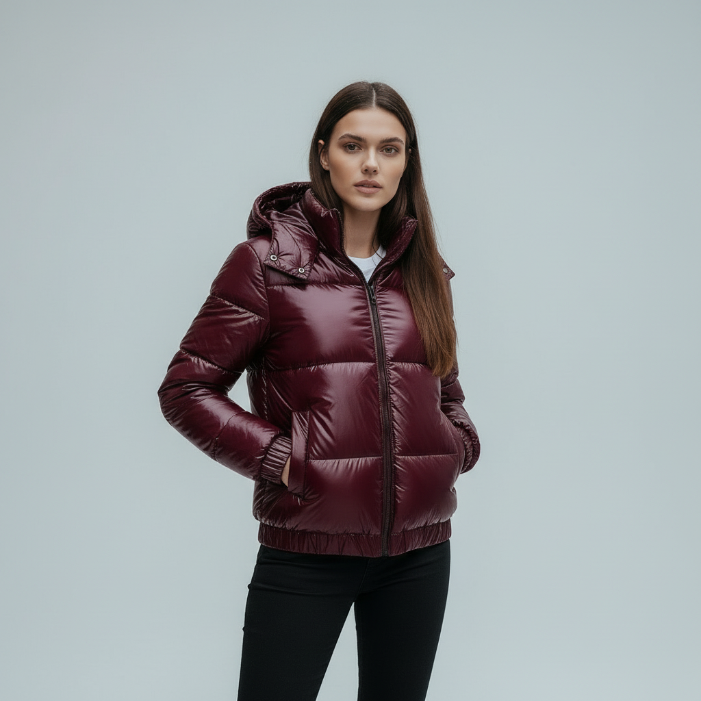 Mune | Insulated Shiny Hooded Women's Winter Jacket