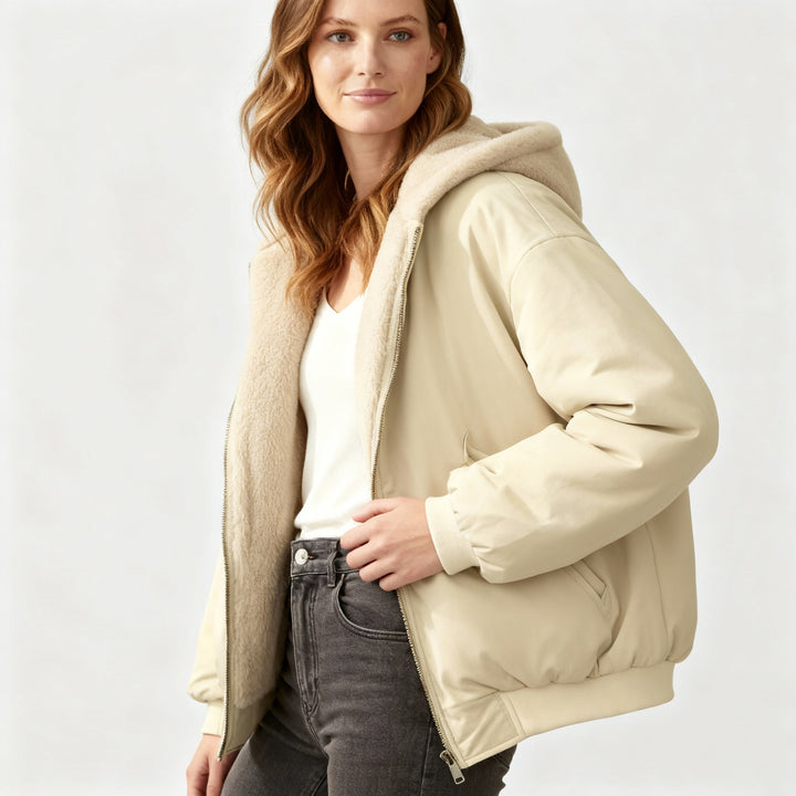 Comfortable Oversized Winter Jacket Women Comfort Warm Fleece Look