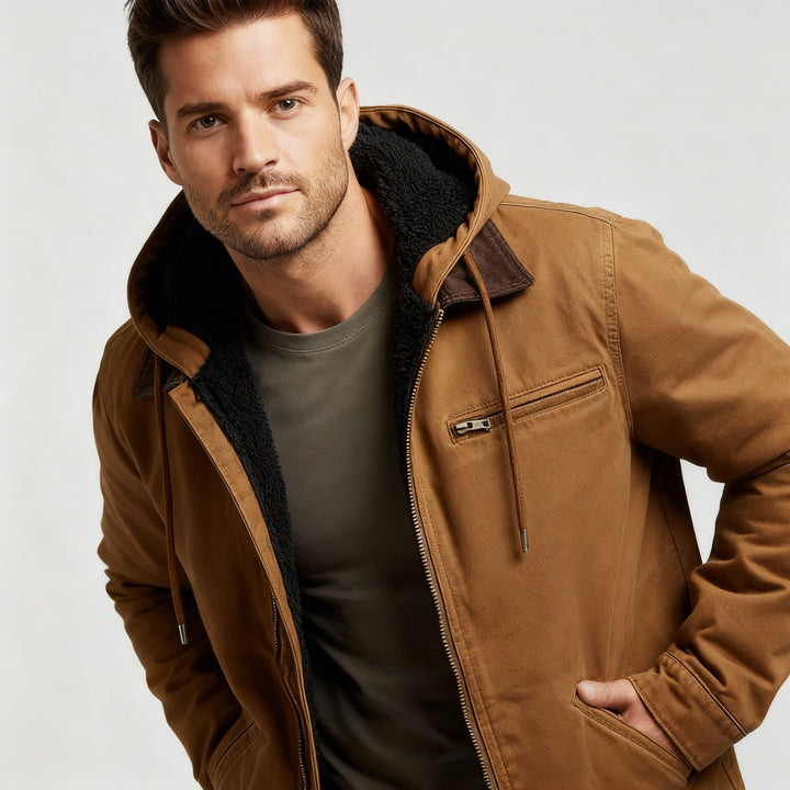 Functional Waterproof Outdoor Winter Parka Jacket With Hood Polyester
