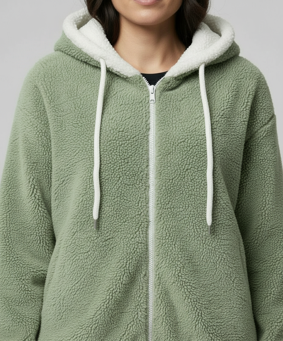 Extra warm teddy hooded sweater