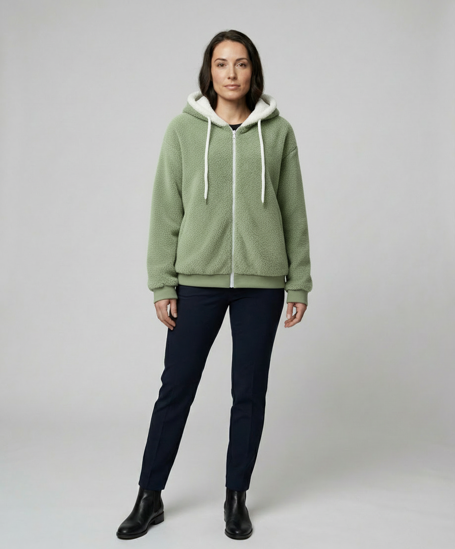 Extra warm teddy hooded sweater
