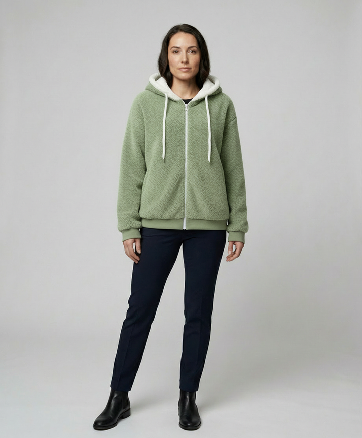 Extra warm teddy hooded sweater