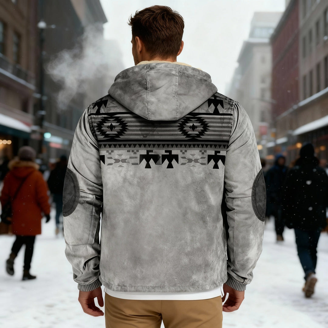 Mune | Hooded Jacket with Native Print