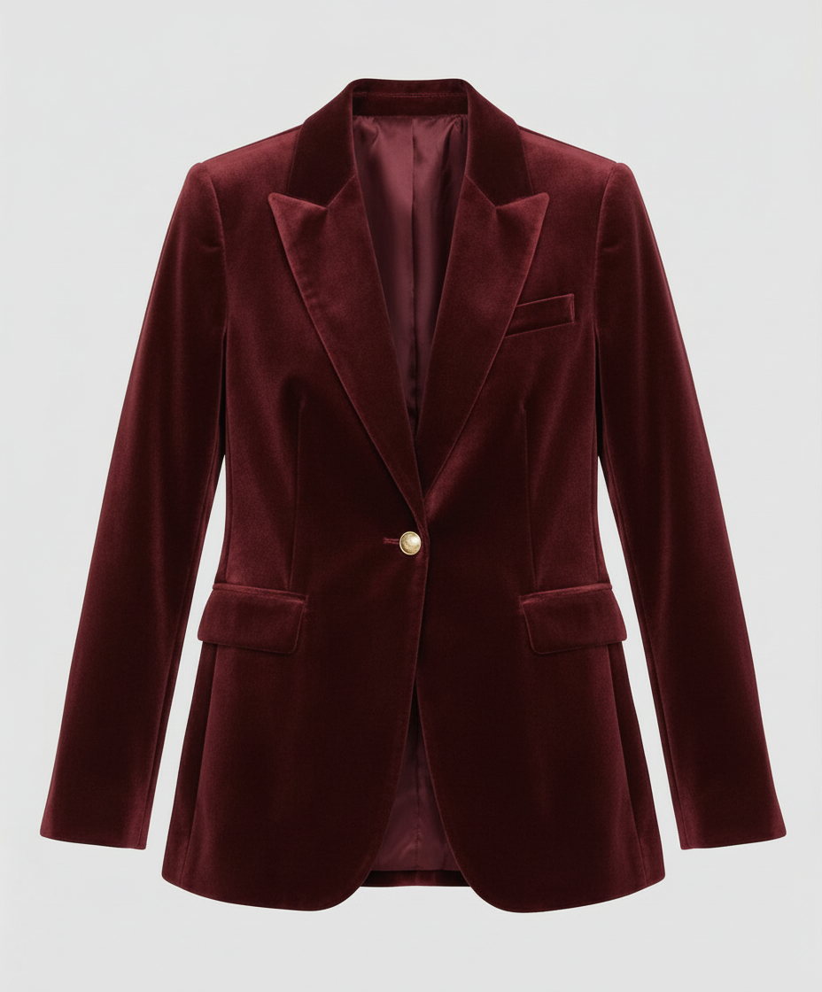 Elegant Women's Velvet Blazer