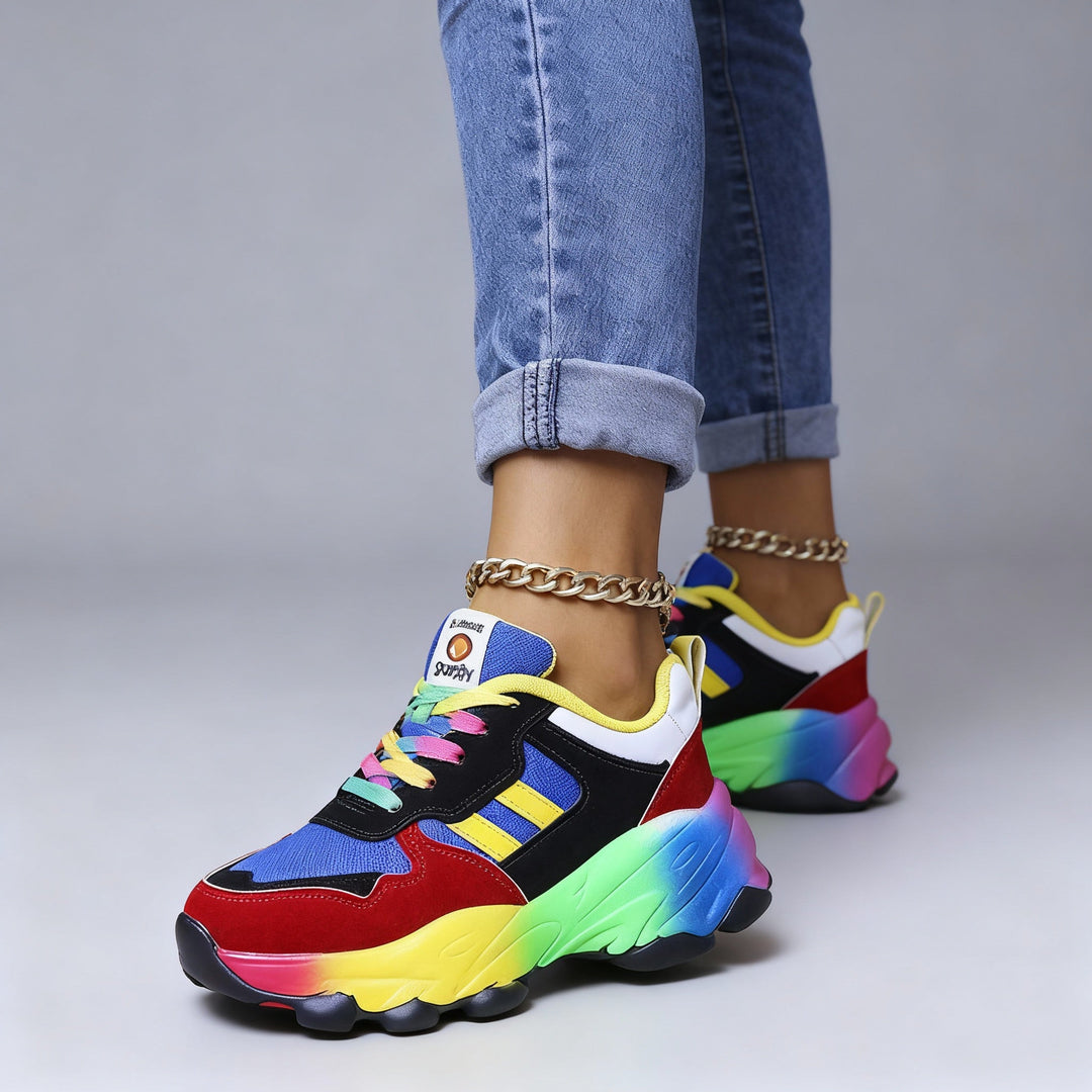 Women's Orthopedic Shoes - Rainbow, Ultralight, Shock Absorbing, Arch Support, Wide Toe Box