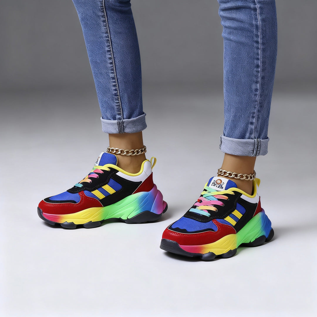 Women's Orthopedic Shoes - Rainbow, Ultralight, Shock Absorbing, Arch Support, Wide Toe Box